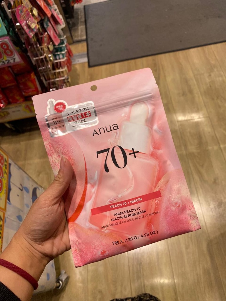 Anua peach 70 niacin serum mask 7lmbr (pink)