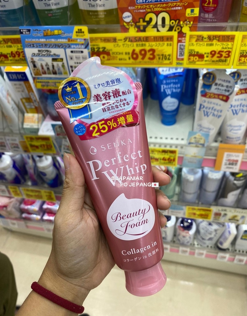 Senka Perfect whip beauty foam collagen (pink)