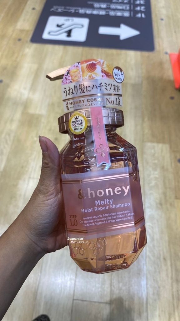 &honey Melty Moist Repair Shampoo Step 1.0 (440ml) / Sampo Rambut Gelombang & Frizzy